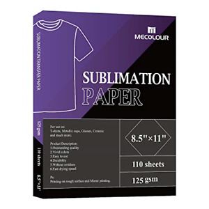 MECOLOUR Sublimation Paper Heat Transfer Paper 8.5x11 Inch A4 110 Sheets for Any
