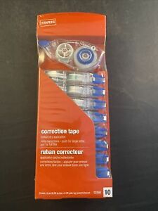 Staples Correction Tape, 10/Pack