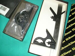 Brown &amp; Sharpe 4 Piece Combination Square, protractor #402  **NOS**