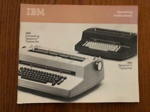 IBM Selectric II part OPERATERS MANUAL # 1206423 HARD TO FIND PRISTINE CONDITION