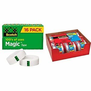 Scotch Magic Tape 16 Rolls Numerous Applications Engineered for Repairing 3/4...