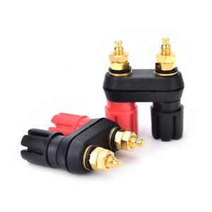 2pc banana plug binding post terminal connector socket dual female banana plu nd