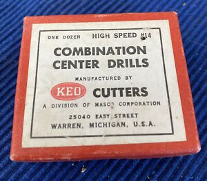 12 pcs. KEO #14 HS Combination Center Drills NOS Free Shipping