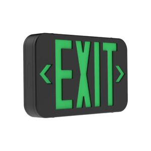 COMPASS CAGB LED Green Exit Sign, AC Only