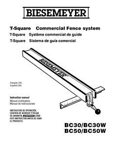 Delta T-Square Commercial Fence System BC30-BC30W BC50-BC50W Manual
