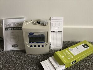 Lathem 7000e Digital Electronic Time Clock w/Key, Manual &amp; 60 punch cards!! EUC