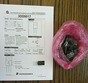 Lot of 25  50w  TO-3PH Power Xistor, 12A, 650V, 2MHz  Jilen Sino Micro  3DD5017