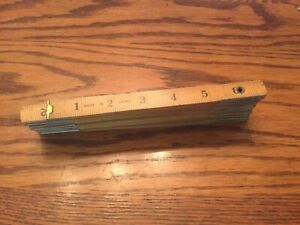 Vintage 6 Foot Wood Rule Folding Tape Measure
