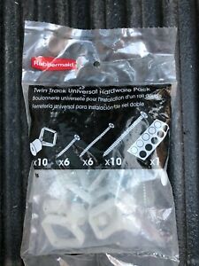 Rubbermaid Twin Track Universal Anchor Hardware Pack- 3 Packs