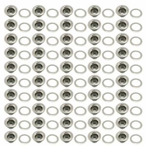 50pcs 3.5mm Inner Dia Iron Hollow Eyelets Set w Washer for Leather Bag Clothes