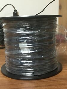 18 AWG Gauge Teflon SILV PLATED 19X30 STRAND WireBlack 1000 ft .07 O.D.TFE 200 C
