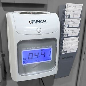 UPunch Calculating Electronic Time Clock With Keys And Time Cards - HN4000