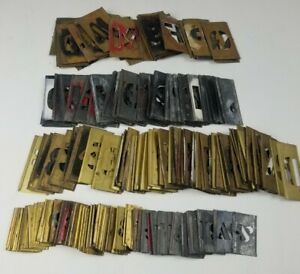 Brass Stencils Huge Lot Mostly Brass Stencils Numbers and Letters