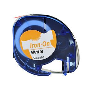 1PK LT18771 Fabric Iron-on White Tape Label for DYMO LetraTag Plus 12mm 6.5ft