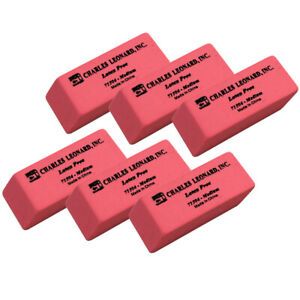 CHARLES LEONARD 71504-6 (6 BX) SYNTHETIC WEDGE ERASERS