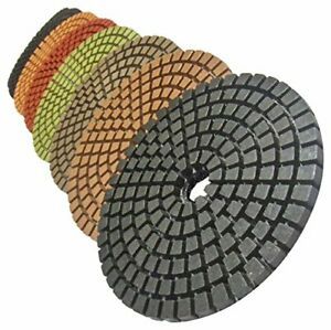 Premium Grade Wet 5&#034; Diamond Polishing Pads Set For CONCRETE Polish