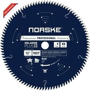 Norske Tools Ncsbp274 12 Inch 80T Melamine Plus Saw Blade For Ultra-Smooth Cutti