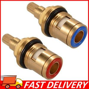 Brass Ceramic Stem Disc Cartridge Faucet Valve Replacement Quarter Turn 1/2&#034;