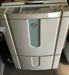 RISO RZ310 Networked Duplicator Printer w/Black Drum Letter Size *Needs Cleaning