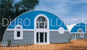 DuroSPAN Steel 44&#039;x44&#039;x16&#039; Metal Quonset Building DIY Home Kits Open Ends DiRECT