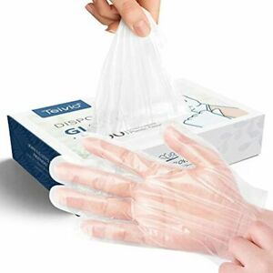 Disposable Gloves, 1000 Pcs Plastic Gloves for Kitchen Cooking Cleaning Food Han