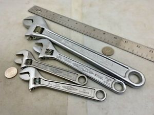 DIAMOND ADJUSTABLE WRENCH BUNDLE, 12&#034; 8&#034;, Two 6&#034;, Very Good Condition!