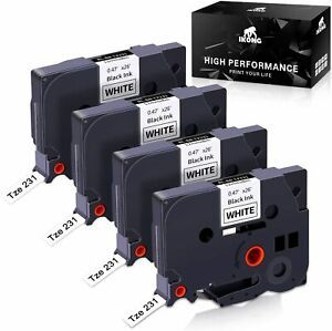 IKONG Compatible Labels Replacement for Brother P-Touch TZ TZe TZe-231 TZ-231 La