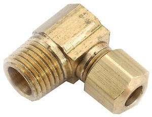 710069-0608 Brass Compression Elbow, Lead-Free, 3/8 x 1/2-In. MPT - Quantity 1