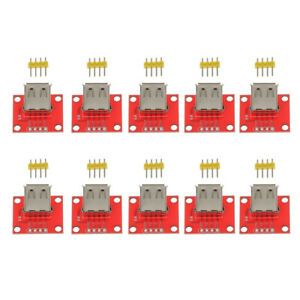 10x USB Type A Female Connector