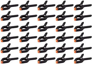 Wideskall  2 . 7 &#034;  Inch  Mini  Nylon  Plastic  Spring  Clamps  -  Pack  of  30