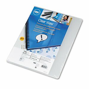 Swingline 2514500 Design View Binding System Covers, 11.25 x 8.75, Clear