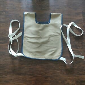 Skil-Care Pullover Safety Vest, Poly weave, tan with navy trim