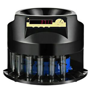 Gymax Electric Auto Coin Sorter Dispenser Counting Batching W/Coin Tubes &amp; Led