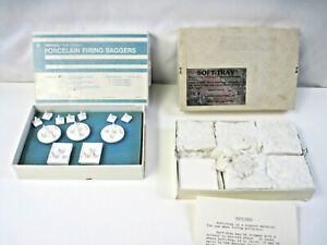 Asst. Porcelain Firing Sagger Pegs &amp; Soft-Tray Sagger Material w Firing Tray VGC