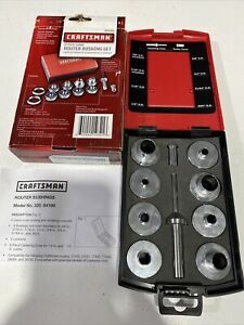 Craftsman 12 Piece Combo Router Bushing Set 964180 Complete  Case Manual
