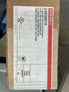 Steel Plugmold G20GB618 Multioutlet System 6 Ft 15A 125V with (4) Receptacles 