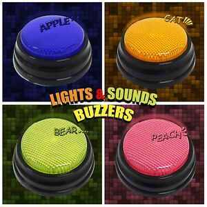 4 Color Recordable Talking Button Learning Resources  W/  Function L2J8