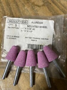 SET OF 5 Trumaxx 66253291559 Alundum Mounted Wheels 3/4&#034; x 1-1/8&#034; 21JS1330-C2