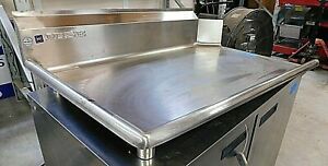 Mise Stainless Steel Clean Side Dish Table   31 x 48  BOH-19-301