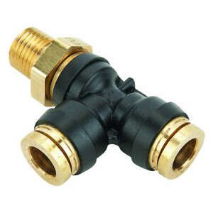 PARKER 371PTC-4-2 Male Run Tee,1/4 in. Tube Sz,1.93 in. L
