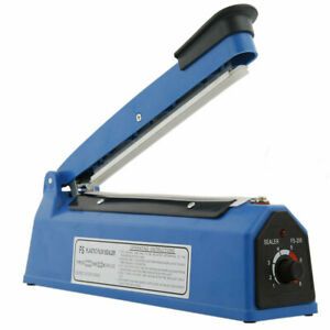 12&#034; Heat Sealing Hand Impulse Sealer Machine Poly Free Element Plastic Sealer US