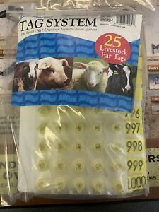 ALLFLEX GLOBAL Ear Tags Male/Female Sheep YELLOW 976 - 1000