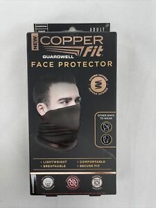 Copper Fit Guardwell Face Protector Mask Gaiter Adult Charcoal/Black Brand New