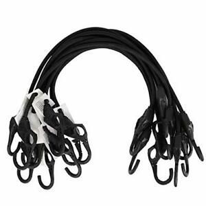 XSTRAP 10 pcs Bungee Cords with Finger-Hole Design Ensures 3- Time Strength C...