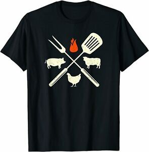 NEW LIMITED Funny BBQ Vintage Retro, Gift Idea Premium Tee T-Shirt S-3XL