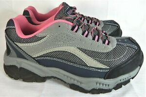 Women&#039;s Brahma Steel Toe Work Safety Shoes Size 7.5 ASTM F2413-11 Gray Pink