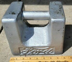 50 Pound Lb Ford Cast Iron Scale Calibration Grip Handle Weight Barbell Dumbbell