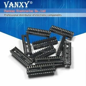 10pcs DIP-28 28pin pins DIP DIP28 IC Sockets Adaptor Solder Type Socket Narrow