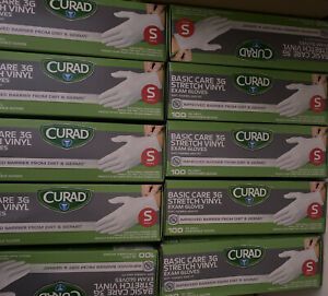 CURAD Latex Free Vinyl Exam Gloves - 3g Small 1000gloves Disposable Gloves