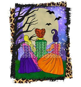 Sublimation Heat Transfer Design Halloween Hocus Pocus Scene